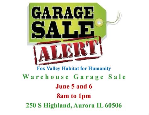 Read More . . Garage sales in aurora illinois